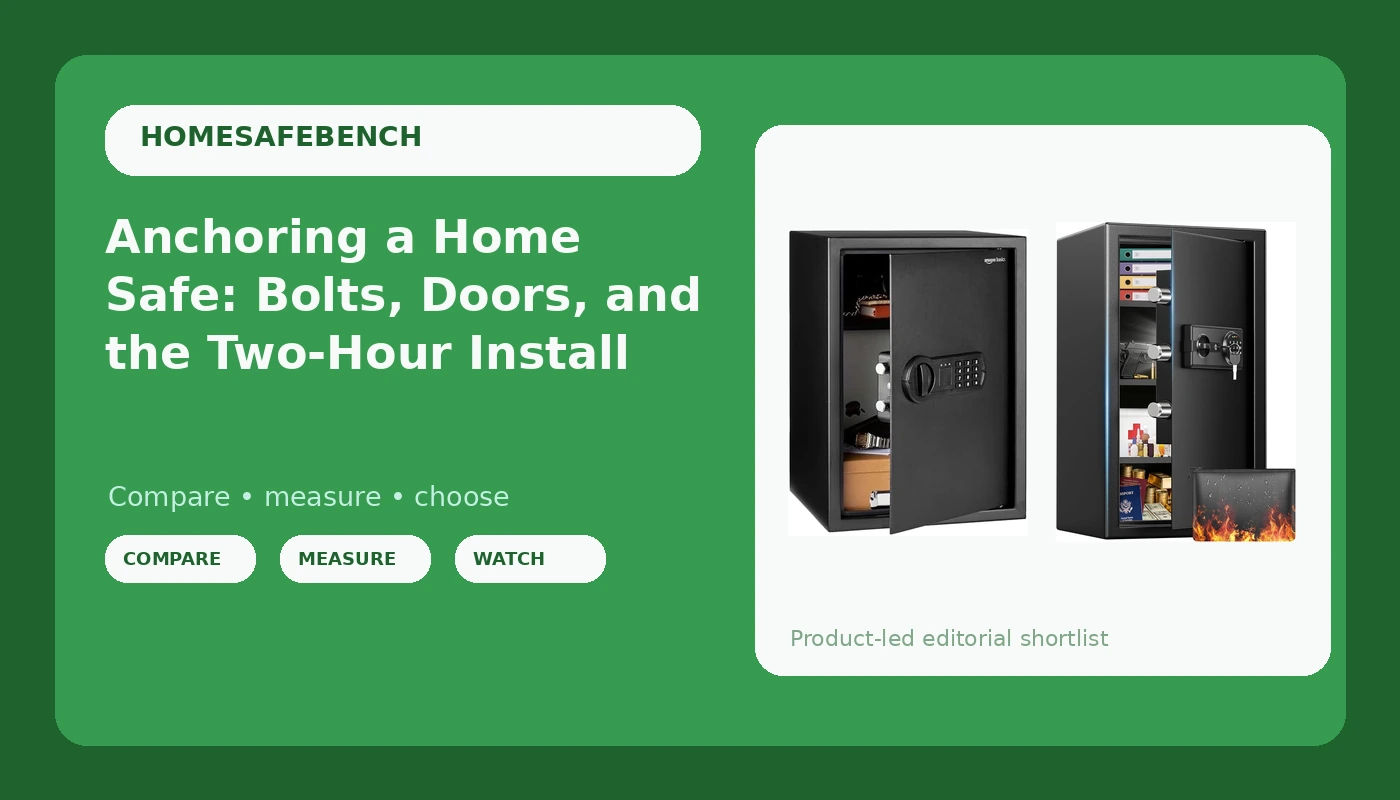 Anchoring a Home Safe: Bolts, Doors, and the Two-Hour Install