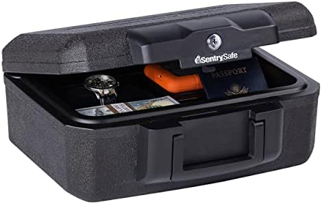SentrySafe Fireproof Safe with Key Lock, Chest Lock Box for Home or Travel Se...