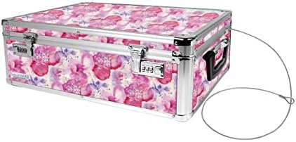 Vaultz Locking Storage Chest with Dual Combination Lock-Small Lock Box for Laptops, Tablets & Valuables, Lockable Storage Box with Code, Keyless Lockbox for Dorm, Home & Travel 18.11" x 12.99" x 6.18"