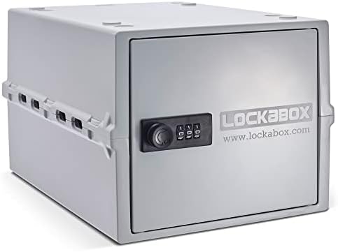 Lockabox One™ | Premium Lock Box | Medium Combination Lock Box For Food, Medicine & Home Safety | External Size 12 x 8 x 6.6 inches (Crystal)