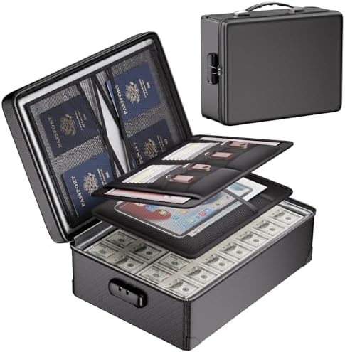 DocSafe 5200°F Fireproof Document Organizer Box with Lock, Heat Insulated