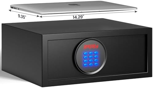 KornerBatl 19.4 lb Hotel & Dorm Safe Box with Admin Password, Laptop Safe