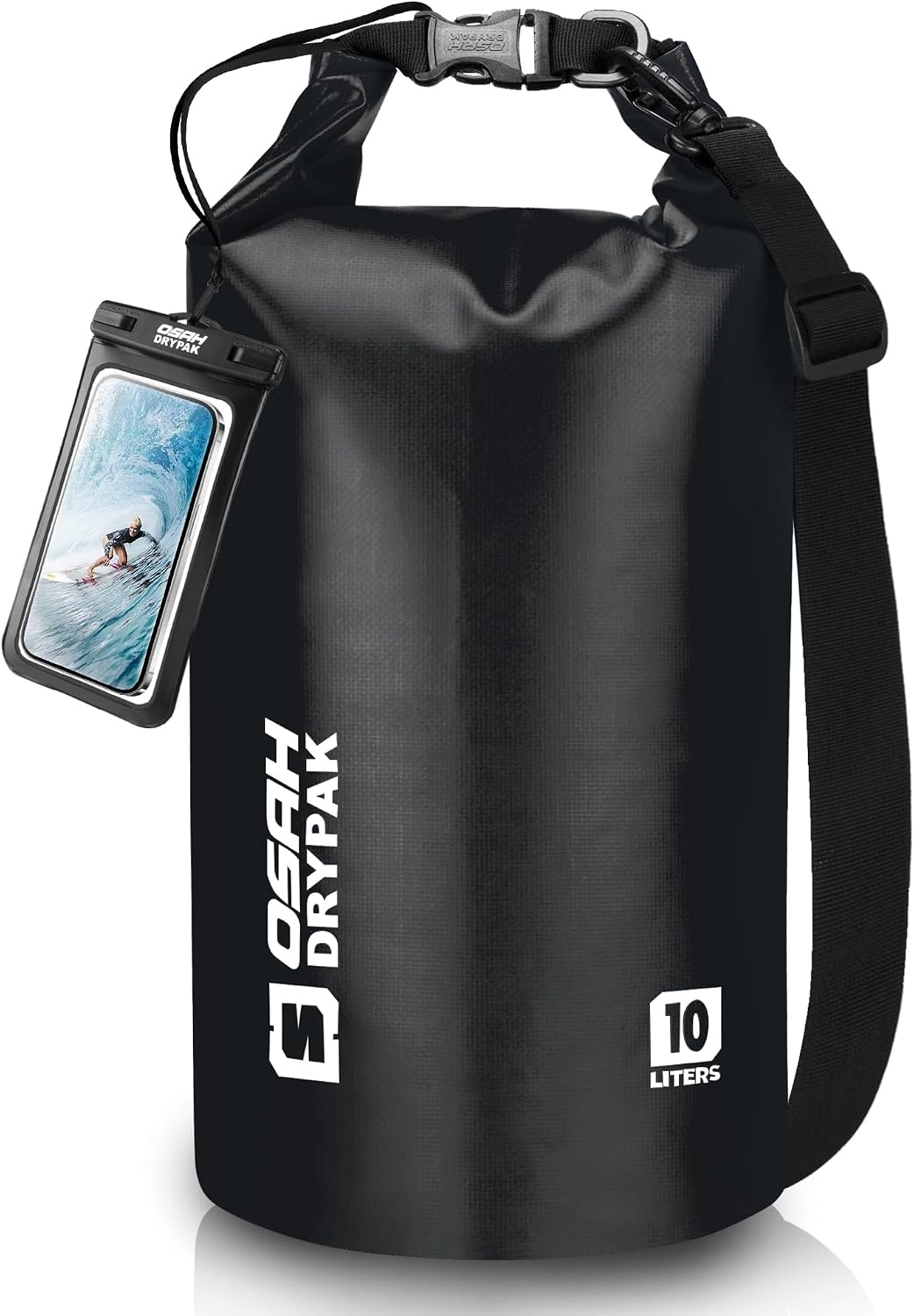 Waterproof Dry Bag, 5L/10L/20L/30L/40L Roll Top Lightweight Storage Backpack with Phone Case for Women & Men, Floating Waterproof Sack for Travel, Swimming, Kayaking, Paddle Board, Camping & Beach
